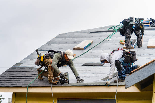 Professional Gutter Installation technician working in Benton City, WA
